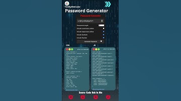 Password Generator Using Html,Css And Javascript|| Source Code Link In Description #techbywebcoder