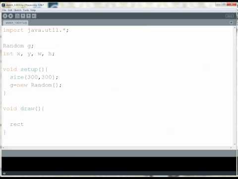 Setup & Draw Functions in Processing