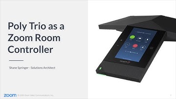 Poly Trio as a Zoom Rooms Controller