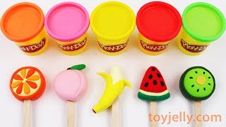 Toy Ice Cream Play Doh Popsicles Learn Colors &amp; Fruits TOY STORY Kinder Surprise Eggs For Kids