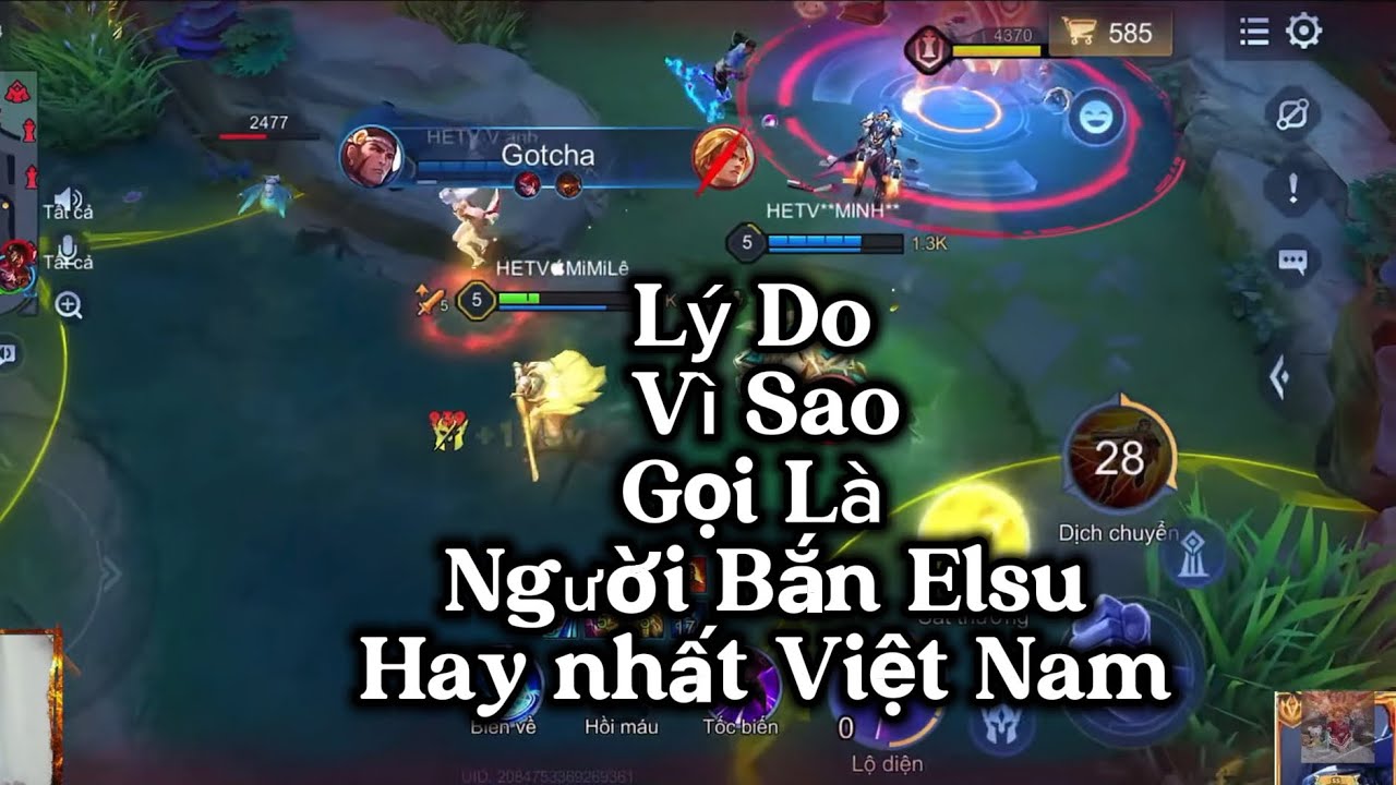 Trận đấu xử lý Elsu đỉnh cao 1 vs 9 mãn nhãn của Top Elsu 10p 19kill gánh cả team | Liên Quân |
