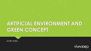 Artificial Environment And Green Concept