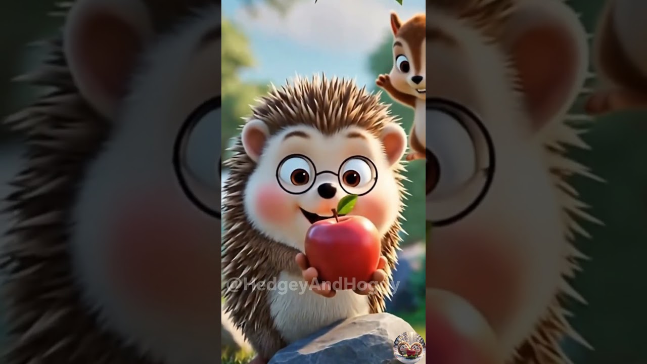 ⭐ A Small Apple, A Big Friendship 🍎🦔  Cute Silent Story  