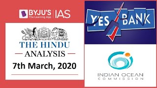'The Hindu' Analysis for 7th March, 2020. (Current Affairs for UPSC/IAS)