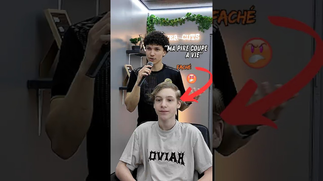 😬CHARCUT&Eacute; PAR SON COIFFEUR, 😡IL N'EST PAS TROP CONTENT #coiffeur  #coupedecheveux #texturedhair