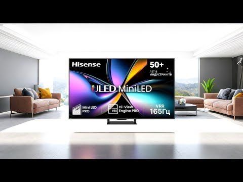 🫨 Это СКАНДАЛ! ОБЗОР Телевизора Hisense QLED / ULED 55U7Q Pro Mini-LED 165hz 📺 2025!