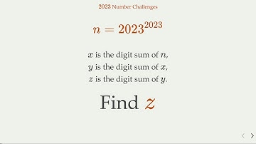 2023 Number Challenge: Digit sum of 2023 to the 2023rd power