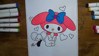 Information Sanrio Coloring Pages / How to Color My Melody With Best Friend Flat Guide