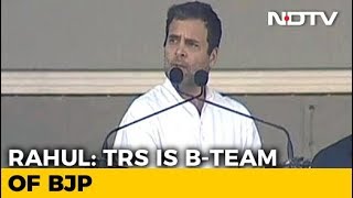 TRS Is " Telangana Rashtra Sanghpariwar" Rahul Gandhi& 39 s Potshot At KCR