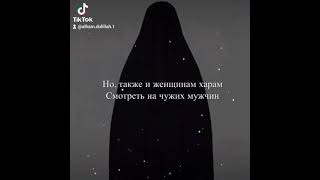 Мужчинам харам смотреть на чужую женщину.