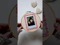 Stitch a Valentine's Day themed photo frame with me 💌 #embroidery #handembroidery #embroiderydesign