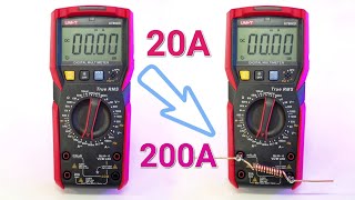 Upgrade your Multimeter! How to measure 200A High Current using 20A Basic Multimeter & DIY Shunt