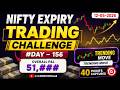 #day156 NIFTY CRASHED ON EXPIRY DAY || OPTION TRADING CHALLENGE WITH 2 LOTS || LWM #trading #nifty