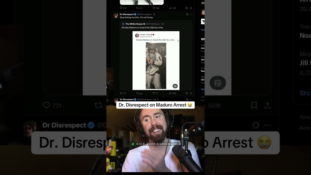 Dr Disrespect On Maduro Arrest 😭 