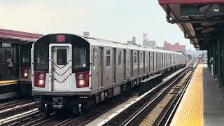 R188s on the 7 line arriving and bypassing 82nd Street Jackson Heights 