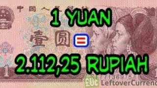 TERJAWAB! 1 yuan berapa rupiah