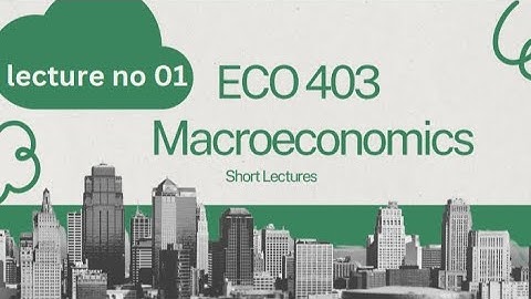 ECO 403 short lecture-01 | VU Short lecture Marco economic in (urdu)