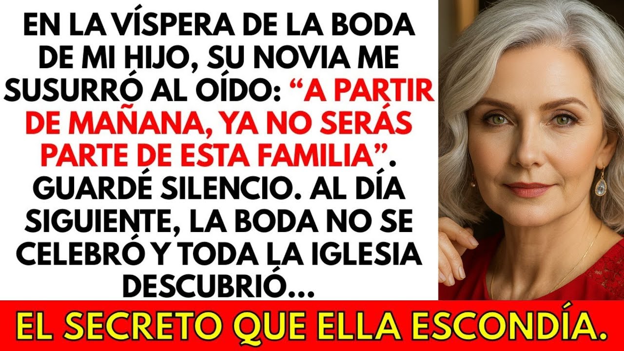 En la víspera de la boda de mi hijo, mi nuera dijo: ‘Mañana ya no serás parte de la familia’’