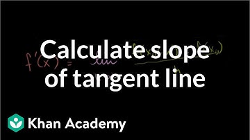 Calculating slope of tangent line using derivative definition | Differential Calculus | Khan Academy