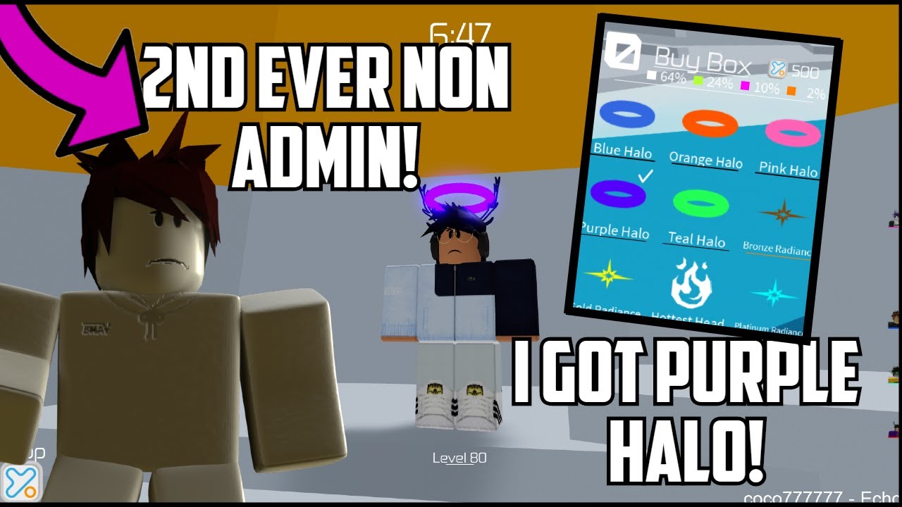 I Got The Purple Halo Rare Roblox Tower Of Hell Youtube - i got the halloween halo roblox royalloween poaltube