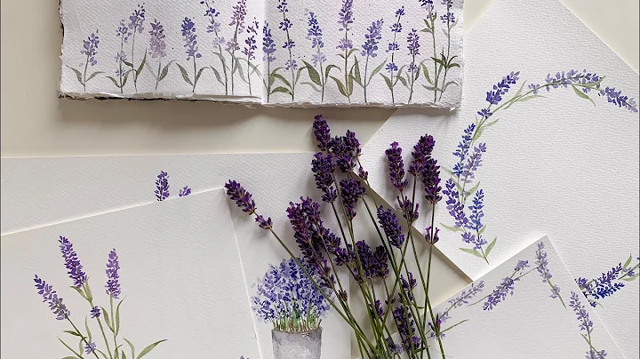 Paint 6 compositions of Lavender | Watercolor Tutorial | Trailer