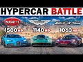 FH5 | Aston Martin Valkyrie VS Bugatti Chiron VS Mercedes AMG One | Utimate Hypercar Battle!