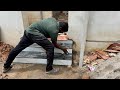 Excellent & Design Stairs Granite Installation Properly-Using by sand and cement mixer construction