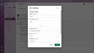 View & Edit Salesforce Task List View in Slack