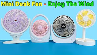 Mini Desk Fan Rechargeable, Portable Small Fan - Enjoy The Strong Wind | Unboxing And Review