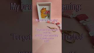 My ADHD made me do it... 👀 #crossstitch