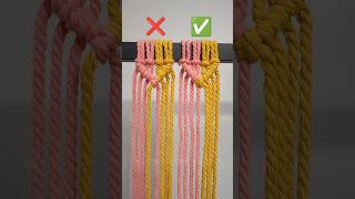 How to Finish a Macramé Diamond Neatly | Clean Ending Trick #shorts