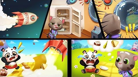 Talking Tom Coding Planet - free lunch - help Tom feed the panda Gameplay Android ios