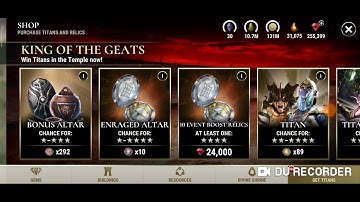 dawn of titans 30 event token pulls for just 1 nexus relic