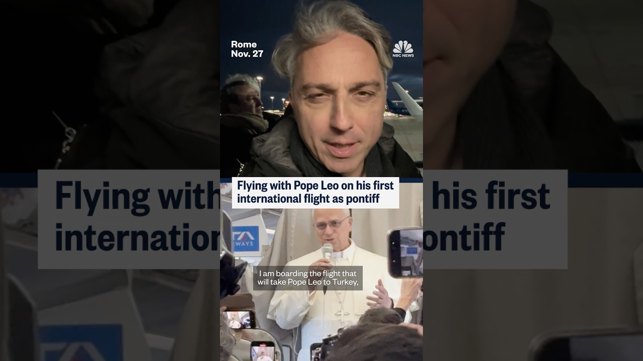 Flying with Pope Leo on his first international flight as pontiff