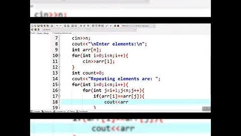 C++ Program to find repeating elements in an array #code#cplusplus#programming#cplusplustutorial