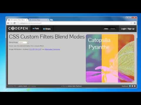 CSS Custom Filters Blend Modes demonstration in Chrome Canary