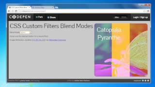 CSS Custom Filters Blend Modes demonstration in Chrome Canary