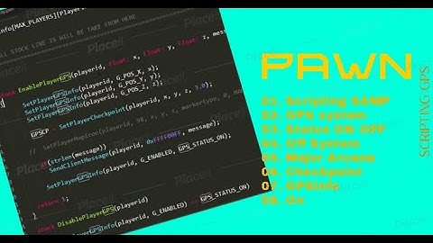 How Make GPS system Pawn scripting SAMP language Status ON OFF SetPlayerGPSInfo SetPlayerCheckpoint