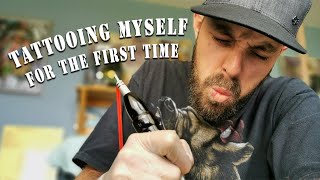 Tattooing myself for the first time (My 1st tattoo!)