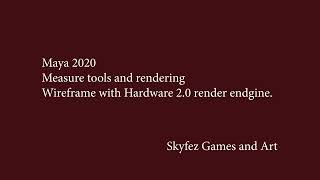 Maya 2020. Rendering with Hardware 2.0 to show measure tools in render output.