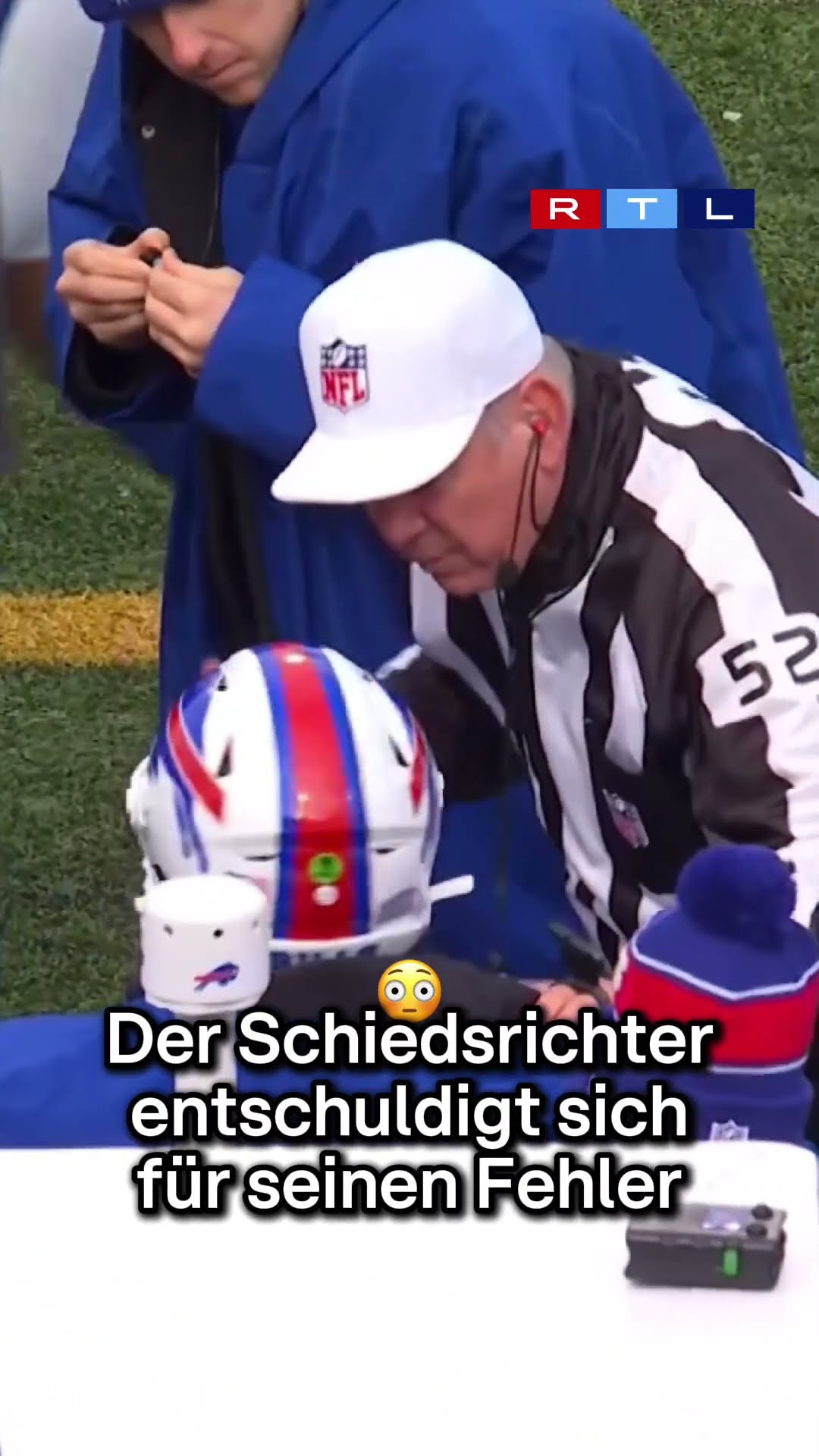 Der Schiedsrichter entschuldigt sich beim Spieler! #RTLNFL