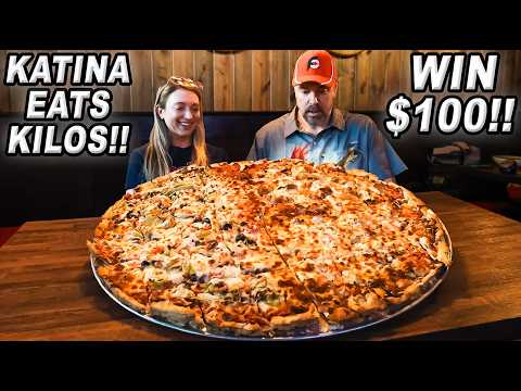 Beat Kansas City's BIGGEST 29-Inch "Big Joe" Pizza Challenge and WIN $100 w/ @KatinaEatsKilos