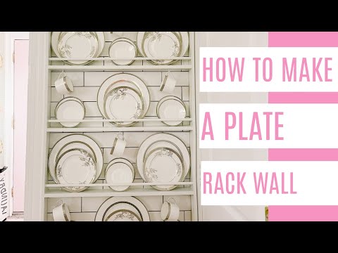 DIY Plate Rack Wall