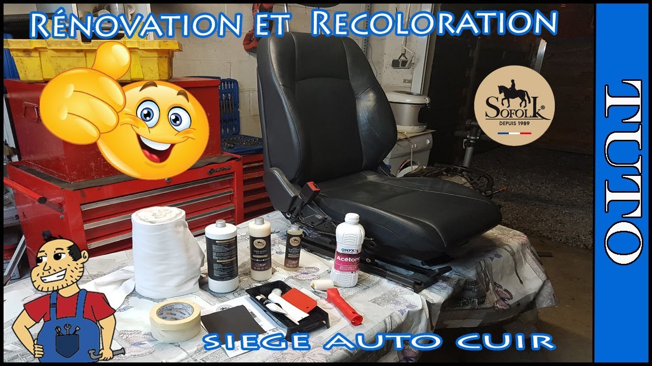 Rénovation et Recoloration siege auto cuir