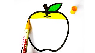 Apple coloring page for kids