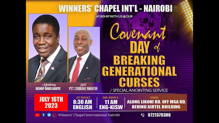 COVENANT DAY OF BREAKING GENERATIONAL CURSES | 16TH JULY 2023 | WINNERS CHAPEL INTERNATIONAL