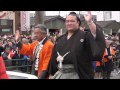 牛久市 稀勢の里 祝賀パレード（スタート地点）