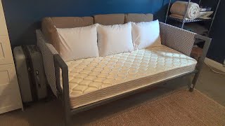 HOME LIFE MATTRESS TWIN SIZE WHITE CUSTOMER REVIEW AND CLOSE UP LOOK