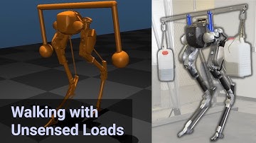 Sim-to-Real Learning for Bipedal Locomotion Under Unsensed Dynamic Loads
