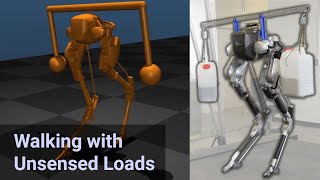 Sim-to-Real Learning for Bipedal Locomotion Under Unsensed Dynamic Loads